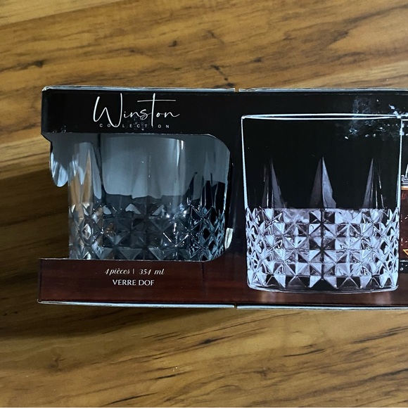 Circleware Winston Collection Double Glass Old Fashioned 4 Piece Set 12 Ounces - Picture 13 of 15